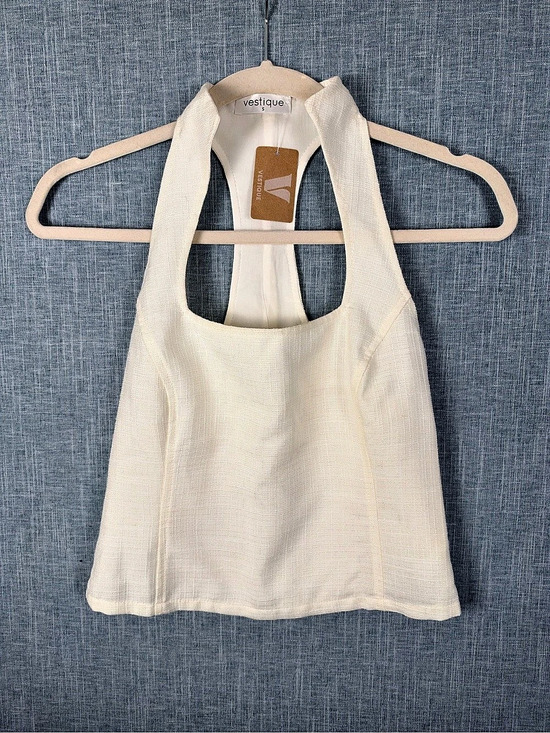 vestique Tops - Vestique Racerback Tank Top in White Size Small NWT